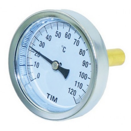 Термометр аксиальный с гильзой 0-120C° TIM (50)