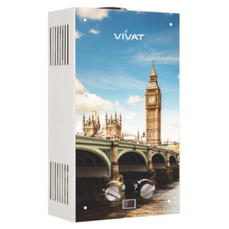 Газовая колонка VIVAT GLS 20-10 Z Декор Лондон, 10л/мин