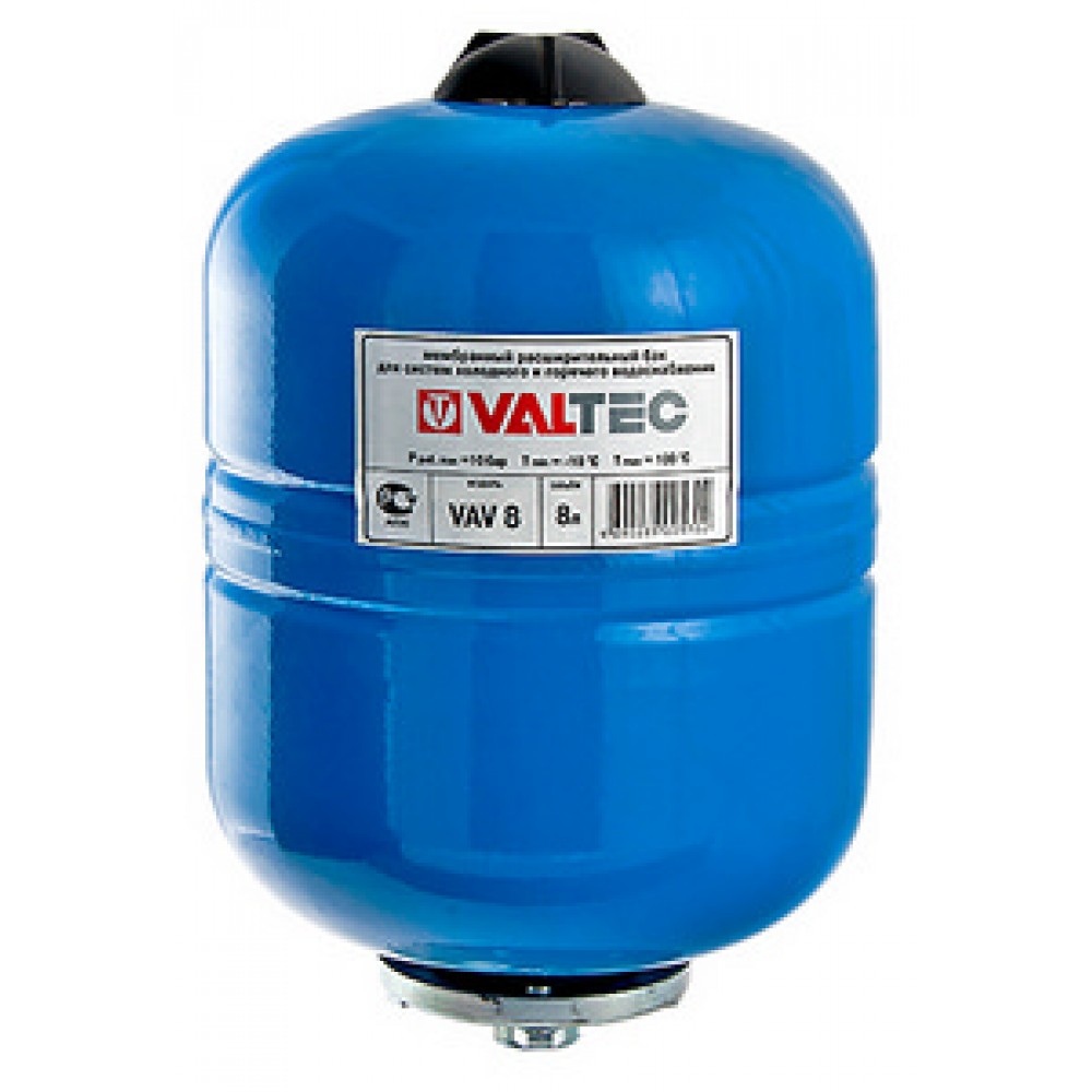 Гидроаккумулятор VALTEC для ГВС и ХВС 24л Синий (вертикальный/метал./3/4
