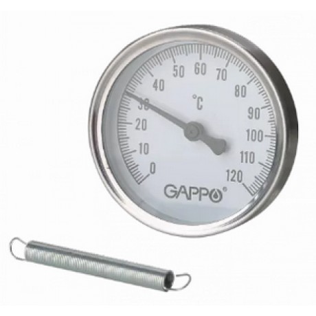 Термометр накладной с пружиной 0-120C° GAPPO (5)